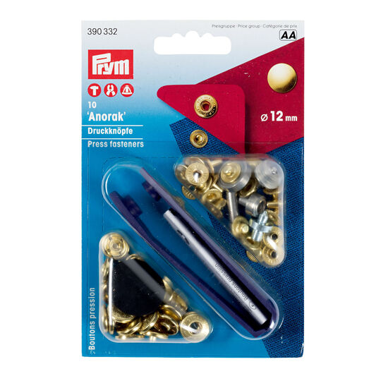 Anorak snap fastener 12 mm, gold image number